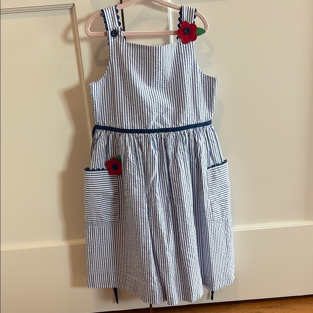 Florence Eiseman Blue and White Ruffled Tiered Sundress